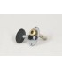 Schertler satin chrome slotted peghead