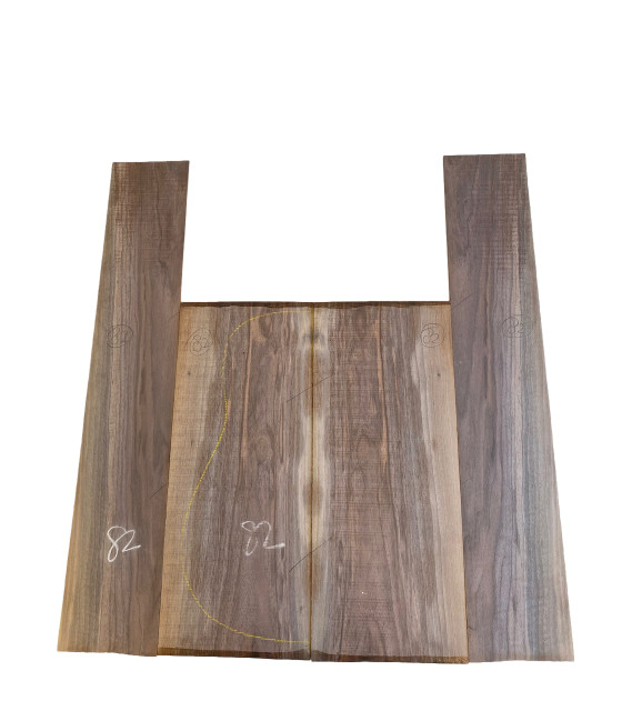 Dos et éclisses American Walnut set 82 pour guitare acoustique