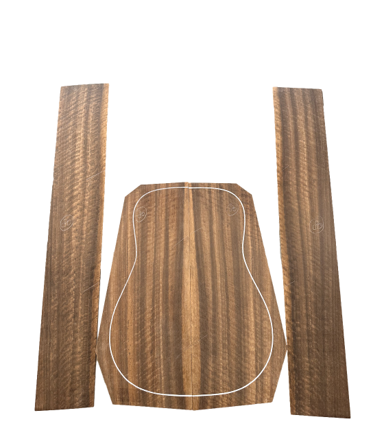 Boden und Zargen aus Eukalyptus, Set 80 für Akustikgitarre.