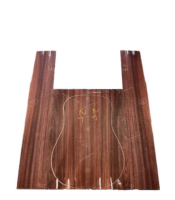 Indian rosewood back and sides set 25 for acoustic guitar