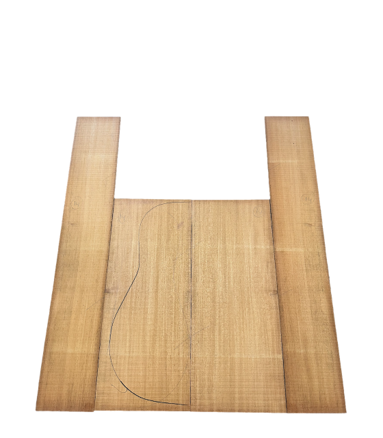 Fond et éclisses en acajou des Fidji 14 pour guitare acoustique