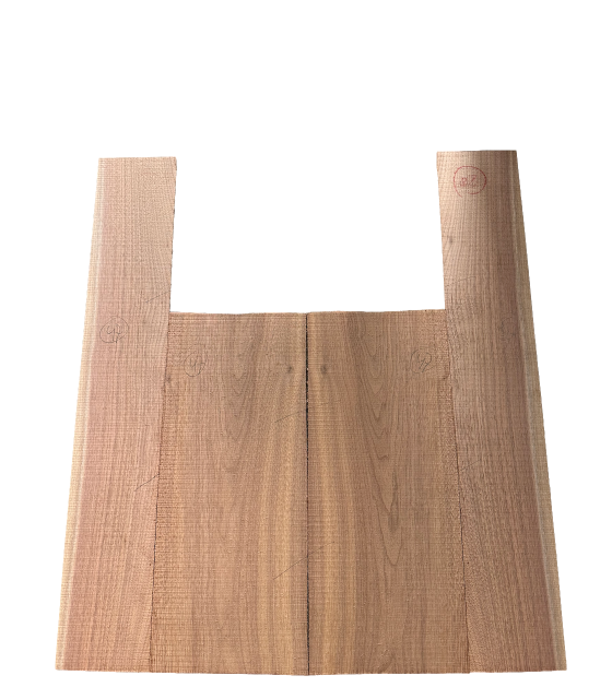 Ensemble de plaques latérales et arrière en noyer américain 46 pour guitare acoustique.